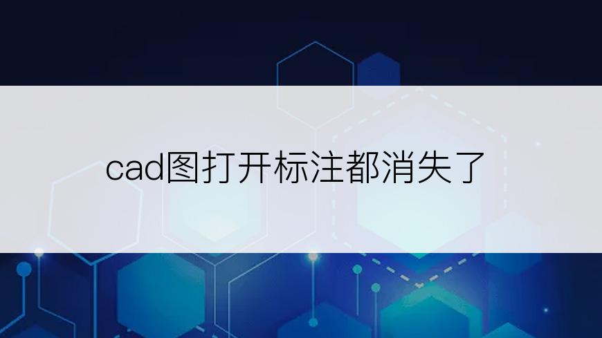 cad图打开标注都消失了