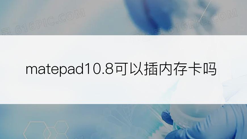 matepad10.8可以插内存卡吗