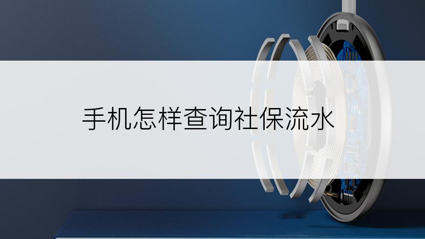手机怎样查询社保流水