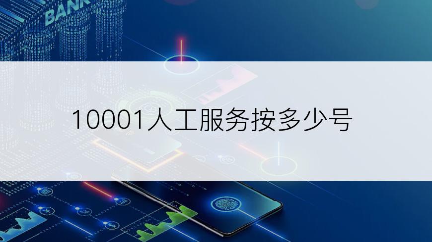 10001人工服务按多少号