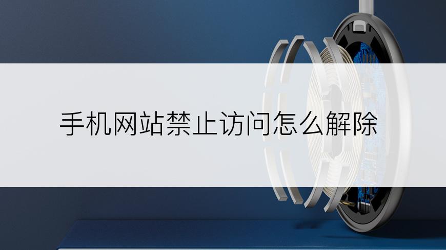 手机网站禁止访问怎么解除