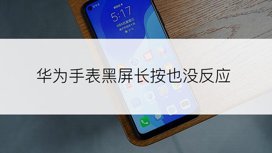 华为手表黑屏长按也没反应