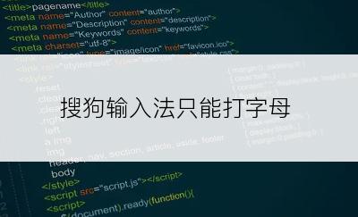 搜狗输入法只能打字母