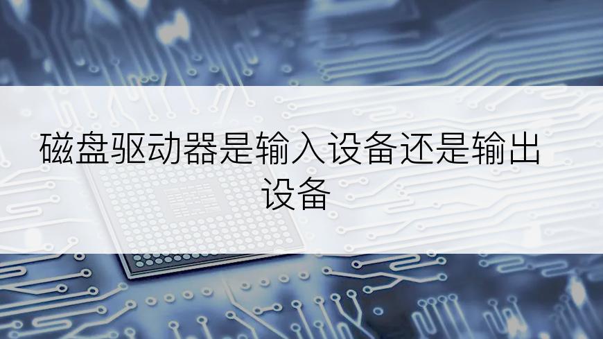 磁盘驱动器是输入设备还是输出设备