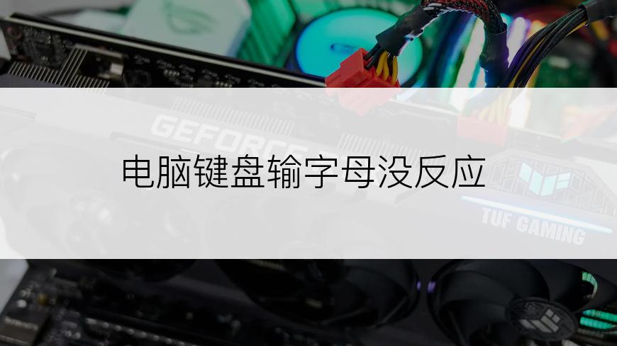 电脑键盘输字母没反应
