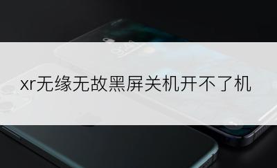 xr无缘无故黑屏关机开不了机