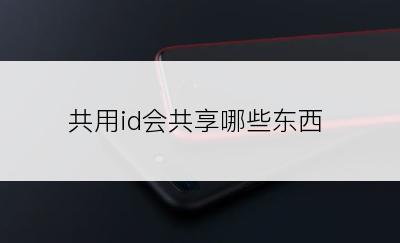 共用id会共享哪些东西