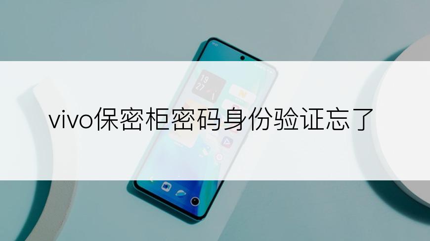 vivo保密柜密码身份验证忘了