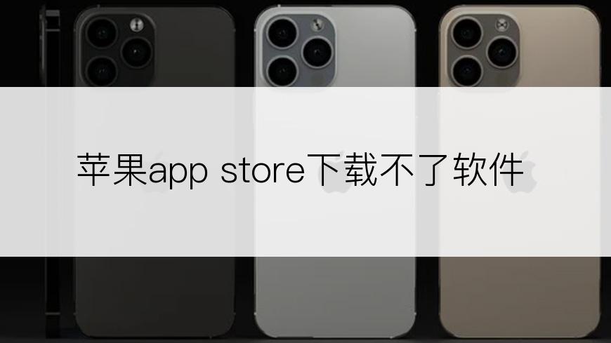 苹果app store下载不了软件