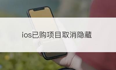ios已购项目取消隐藏