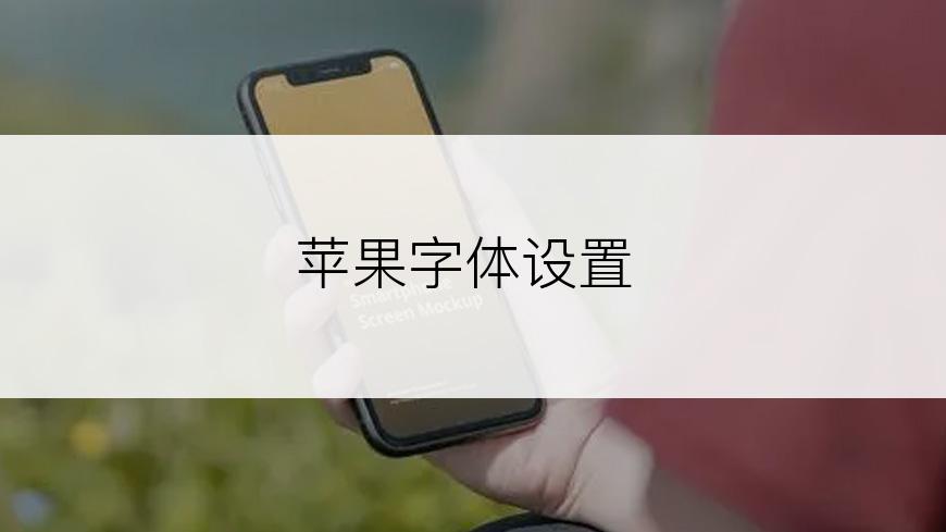 苹果字体设置