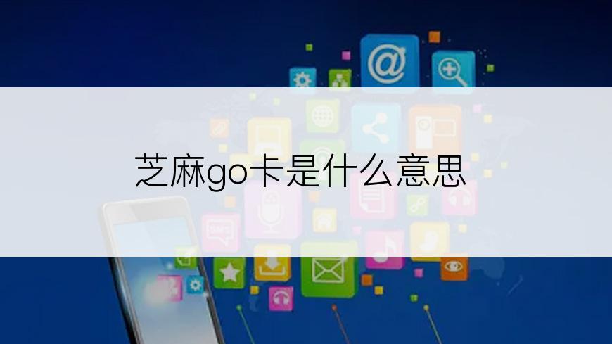 芝麻go卡是什么意思