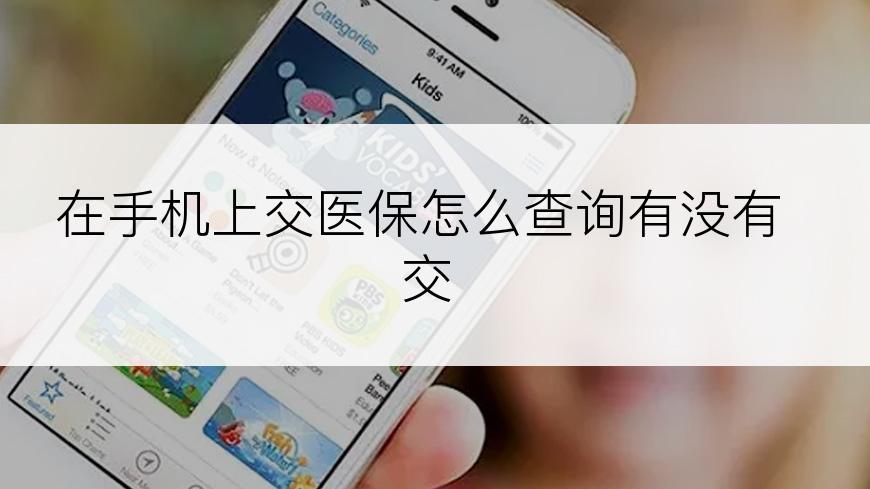 在手机上交医保怎么查询有没有交