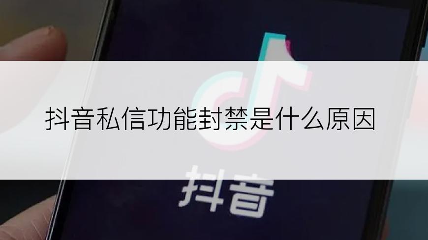 抖音私信功能封禁是什么原因