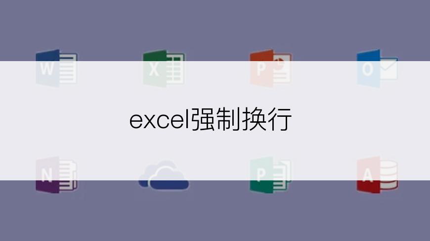 excel强制换行