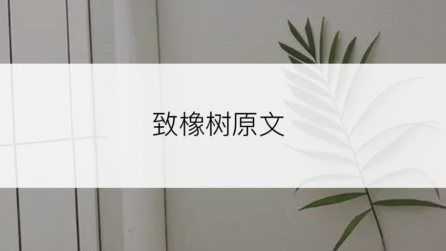 致橡树原文