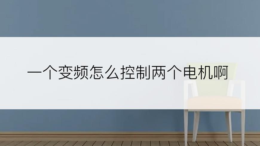 一个变频怎么控制两个电机啊