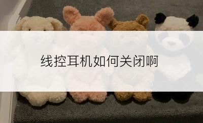 线控耳机如何关闭啊