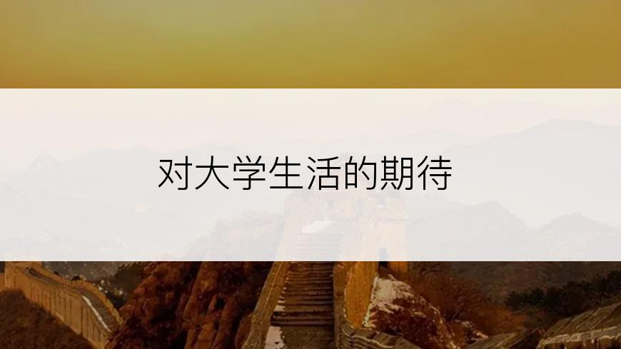 对大学生活的期待
