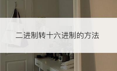 二进制转十六进制的方法