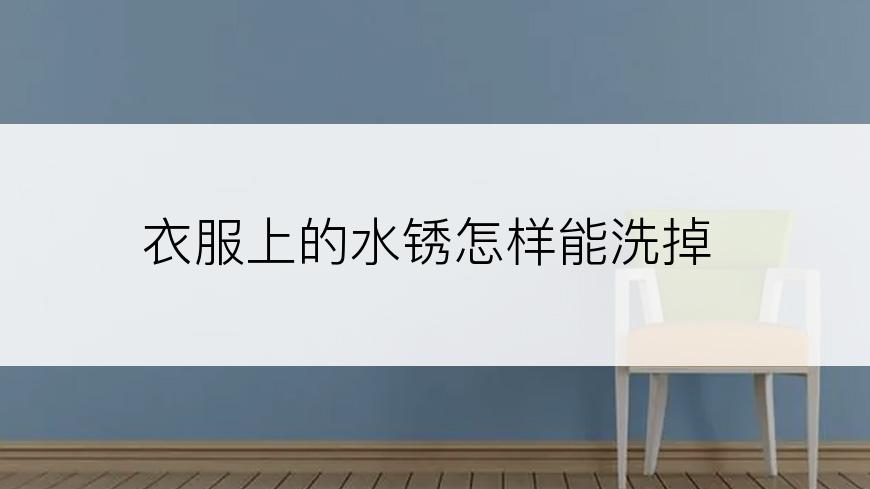 衣服上的水锈怎样能洗掉