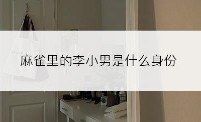 麻雀里的李小男是什么身份