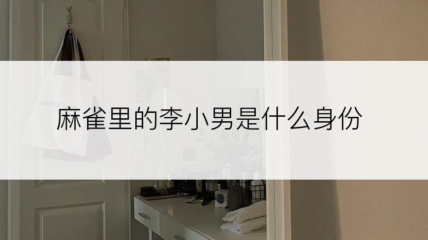 麻雀里的李小男是什么身份