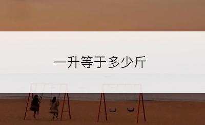 一升等于多少斤