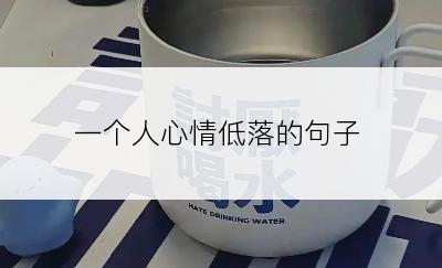 一个人心情低落的句子