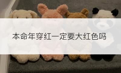 本命年穿红一定要大红色吗