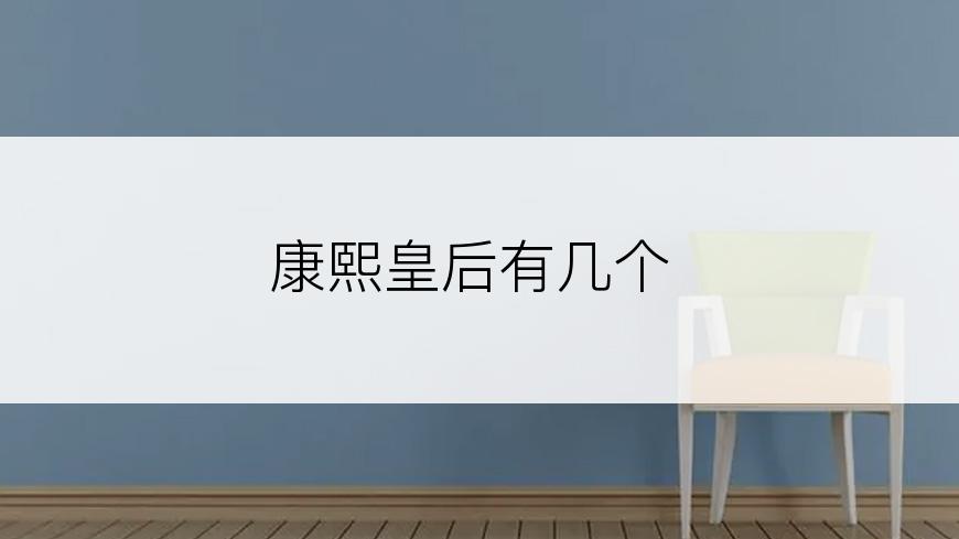 康熙皇后有几个