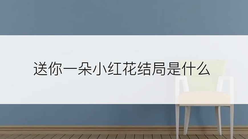 送你一朵小红花结局是什么