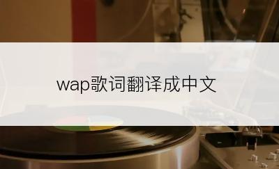 wap歌词翻译成中文