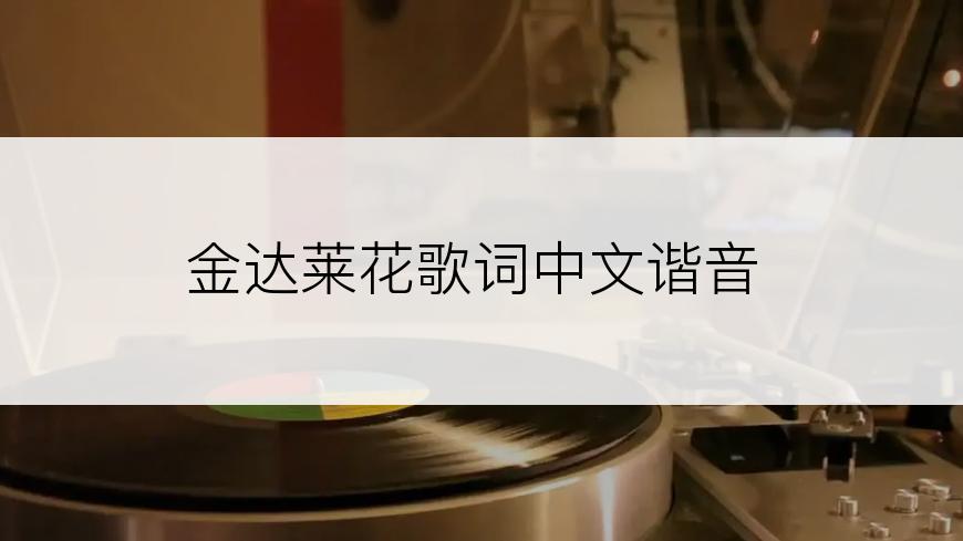 金达莱花歌词中文谐音