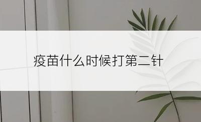 疫苗什么时候打第二针
