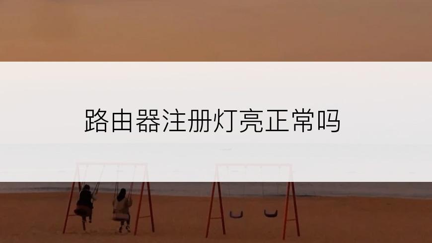 路由器注册灯亮正常吗