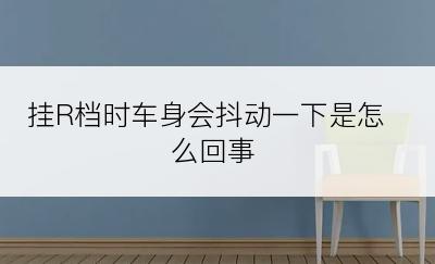 挂R档时车身会抖动一下是怎么回事