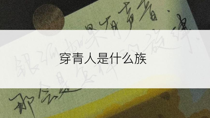 穿青人是什么族
