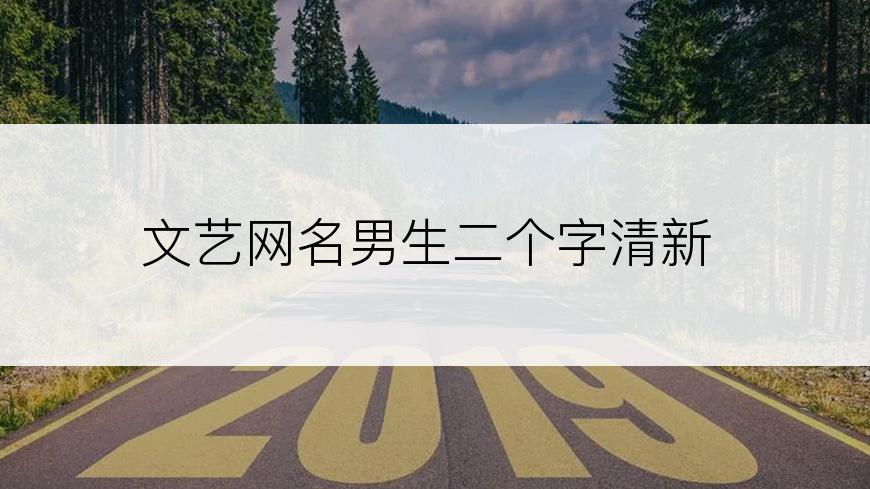 文艺网名男生二个字清新