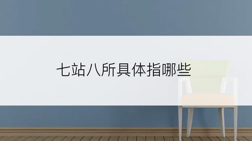 七站八所具体指哪些