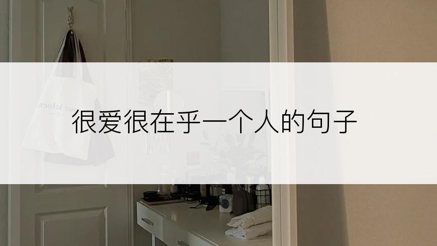 很爱很在乎一个人的句子