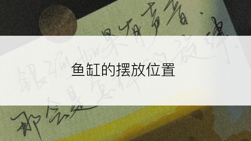 鱼缸的摆放位置