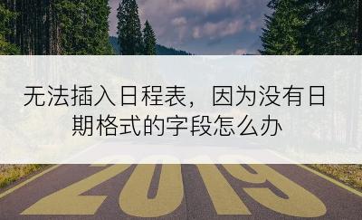 无法插入日程表，因为没有日期格式的字段怎么办