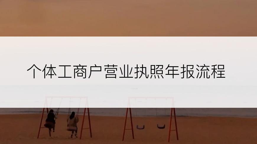 个体工商户营业执照年报流程