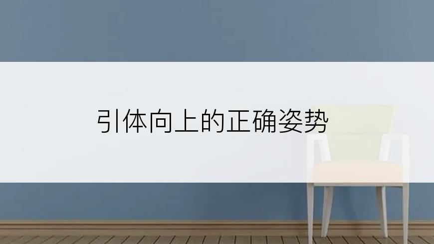 引体向上的正确姿势