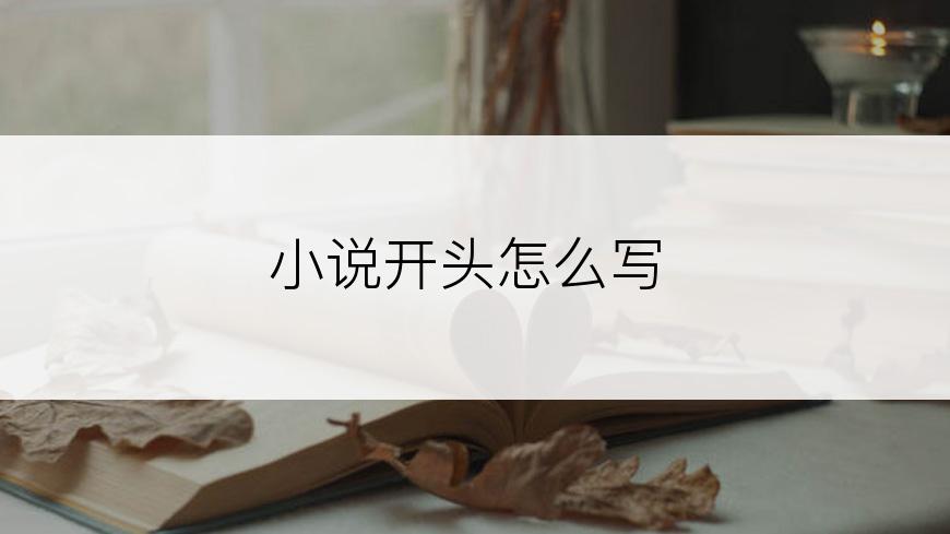 小说开头怎么写