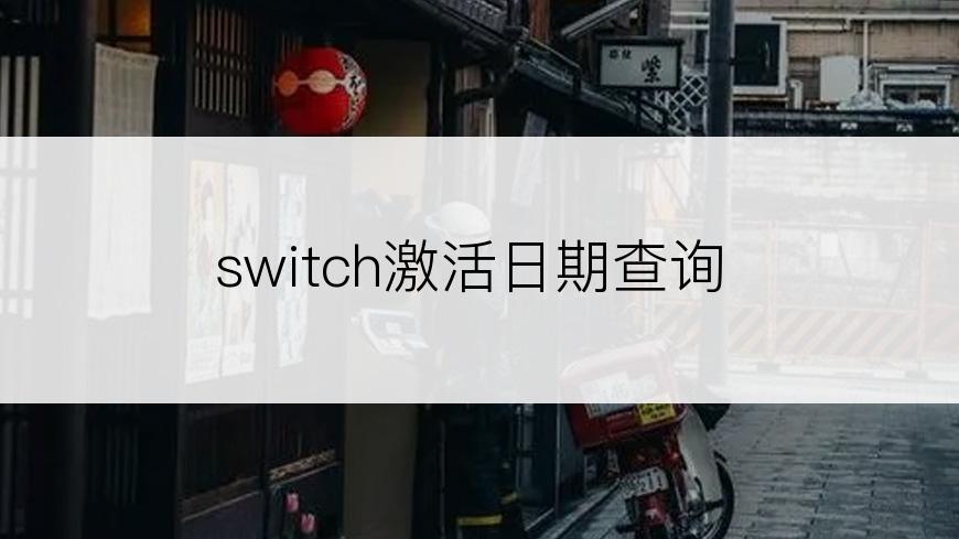 switch激活日期查询