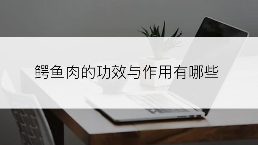 鳄鱼肉的功效与作用有哪些