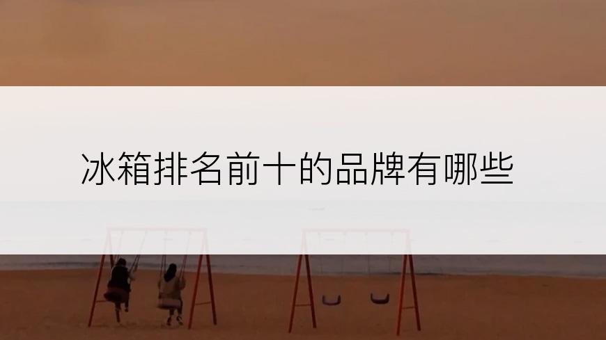 冰箱排名前十的品牌有哪些