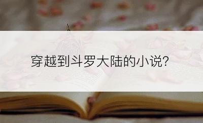 穿越到斗罗大陆的小说？